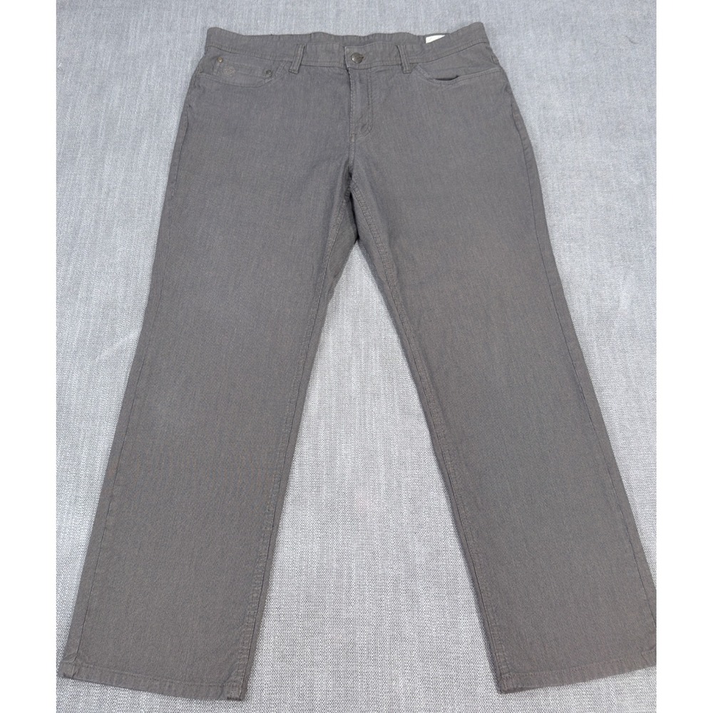 English Laundry Mens Grey Micro Stripe 5-Pocket Straight Leg Pants 38x30